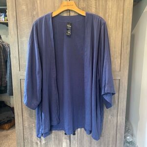 Kaliyana Kimono Cardigan size 1 (large) Linen blend Cardigan Purple/Blue